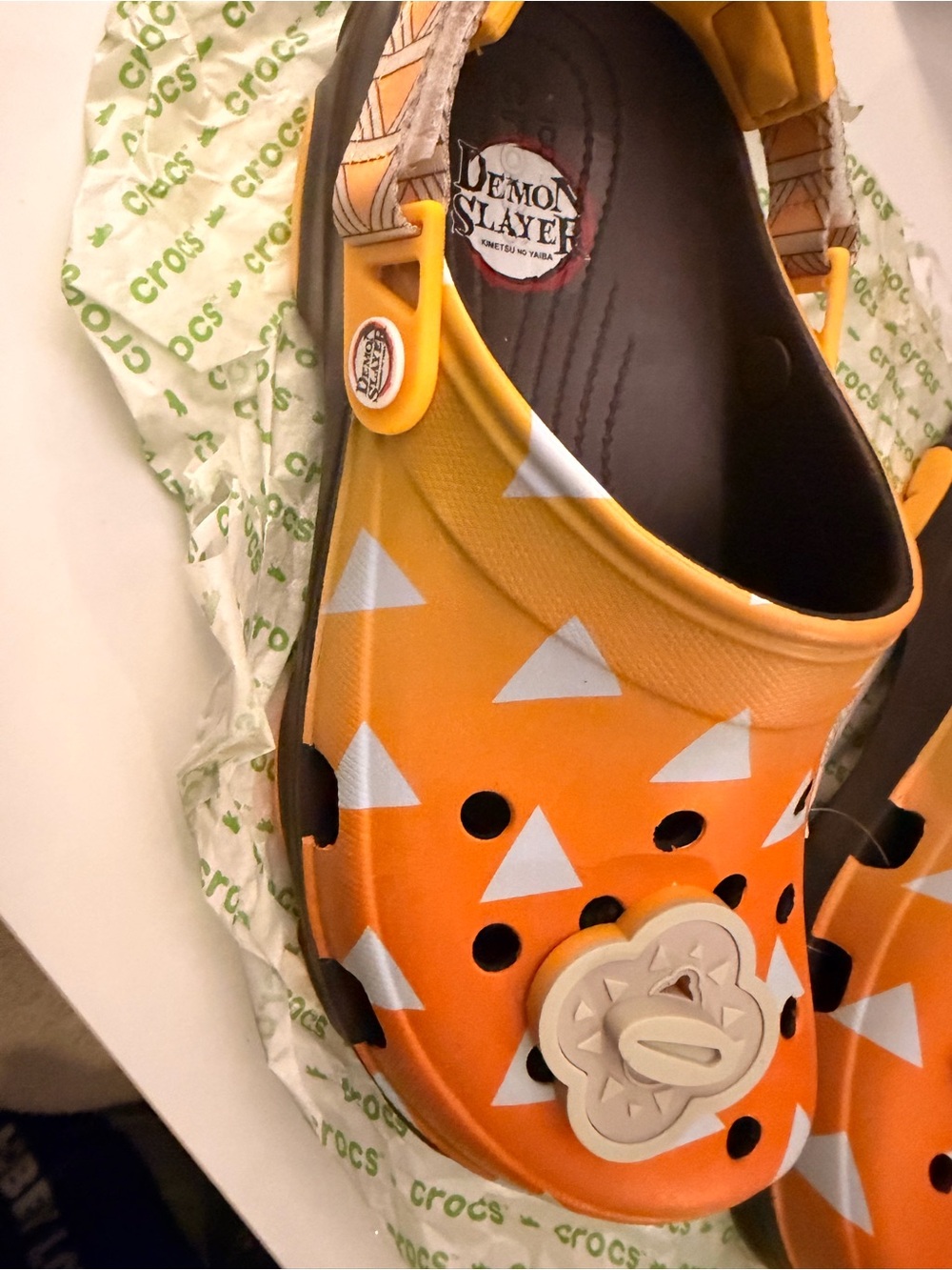 CROCS Demon Slayer Orange & Black Slip-On Clog